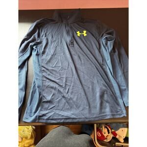 Boys Under Armour Quarter zip Pullover (Dark blue, Youth Size XL)